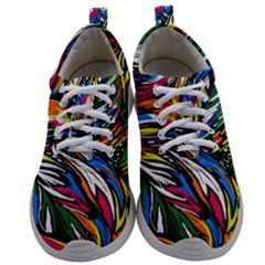 Tropical Monstera Pattern Leaf Mens Athletic Shoes by Ravend