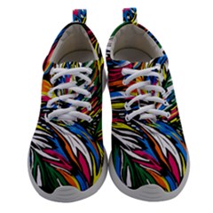 Tropical Monstera Pattern Leaf Athletic Shoes by Ravend