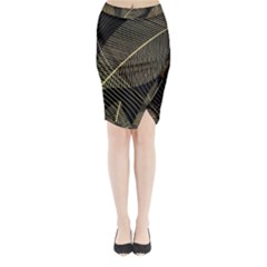 Leaves Nature Art Design Pattern Midi Wrap Pencil Skirt by Ravend