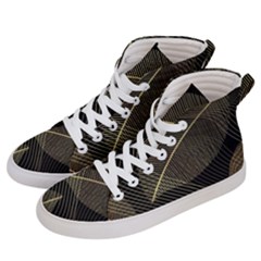 Leaves Nature Art Design Pattern Men s Hi-top Skate Sneakers by Ravend