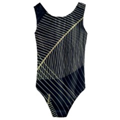 Leaves Nature Art Design Pattern Kids  Cut-out Back One Piece Swimsuit by Ravend