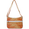 Orange Leaf Texture Pattern Zip Up Shoulder Bag View3