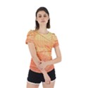 Orange Leaf Texture Pattern Back Cut Out Sport Tee View2