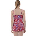 Leaf Red Point Flower White Tie Front Two Piece Tankini View2