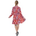 Leaf Red Point Flower White All Frills Chiffon Dress View2