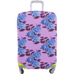 Roses Flowers Background Leaves Luggage Cover (large) by Ravend