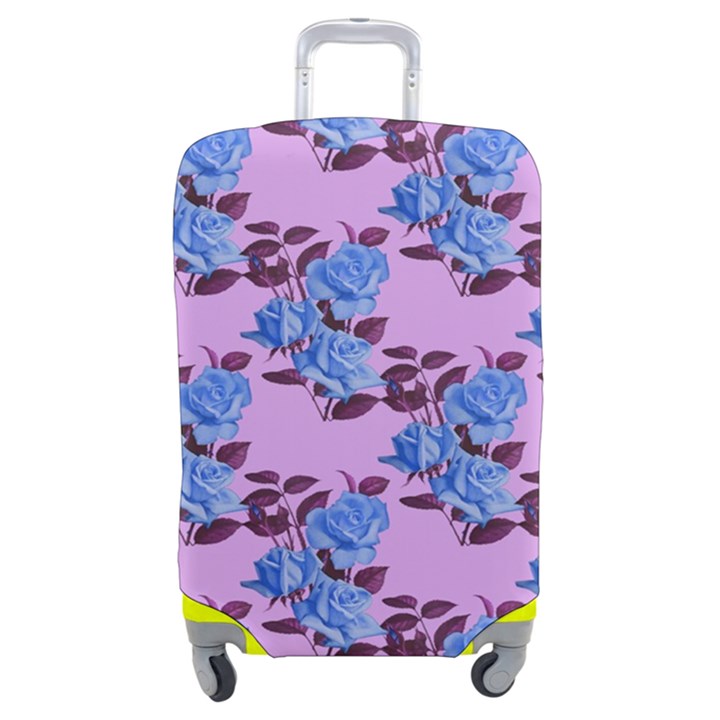 Roses Flowers Background Leaves Luggage Cover (Medium)