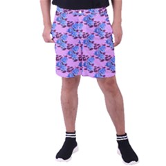 Roses Flowers Background Leaves Men s Pocket Shorts by Ravend