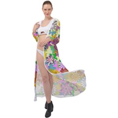 Illustration-pattern-abstract Maxi Chiffon Beach Wrap by Pakrebo