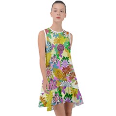 Illustration-pattern-abstract Frill Swing Dress by Pakrebo