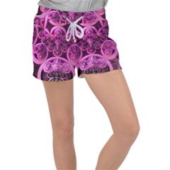 Fractal-math-geometry-visualization Pink Velour Lounge Shorts by Pakrebo