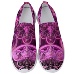 Fractal-math-geometry-visualization Pink Men s Slip On Sneakers by Pakrebo