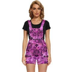 Fractal-math-geometry-visualization Pink Short Overalls by Pakrebo