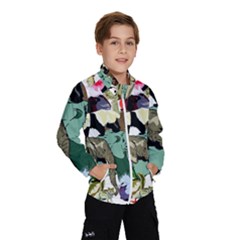 Zoo-animals-peacock-lion-hippo Kids  Windbreaker