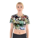 Zoo-animals-peacock-lion-hippo Cotton Crop Top View1