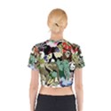 Zoo-animals-peacock-lion-hippo Cotton Crop Top View2