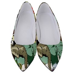 Zoo-animals-peacock-lion-hippo Women s Low Heels by Pakrebo