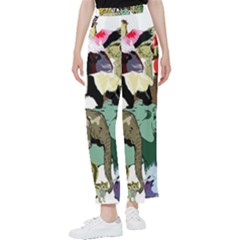 Zoo-animals-peacock-lion-hippo Women s Pants  by Pakrebo