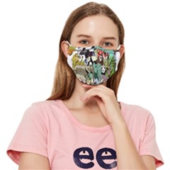 Zoo-animals-peacock-lion-hippo Fitted Cloth Face Mask (adult) by Pakrebo