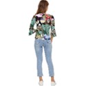 Zoo-animals-peacock-lion-hippo Bell Sleeve Top View4