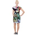 Zoo-animals-peacock-lion-hippo- Cap Sleeve Bodycon Dress View2