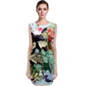 Zoo-animals-peacock-lion-hippo- Sleeveless Velvet Midi Dress View1