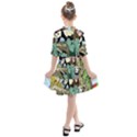 Zoo-animals-peacock-lion-hippo- Kids  All Frills Chiffon Dress View2