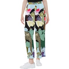 Zoo-animals-peacock-lion-hippo- Women s Pants  by Pakrebo