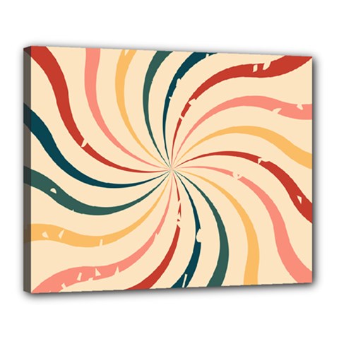 Swirl Star Pattern Texture Old Canvas 20  X 16  (stretched) by Ravend