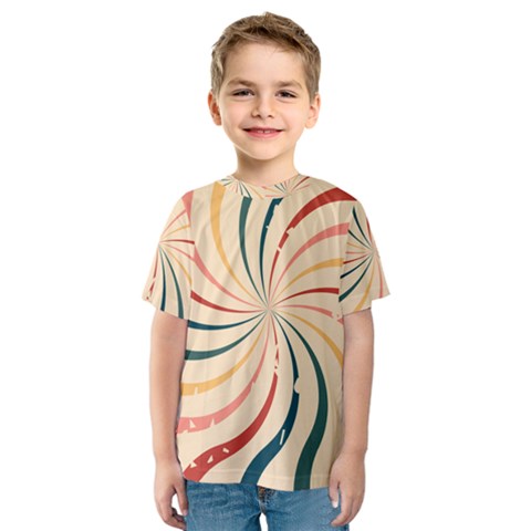 Swirl Star Pattern Texture Old Kids  Sport Mesh Tee by Ravend