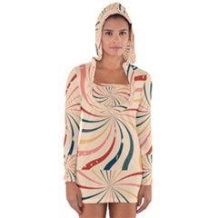 Swirl Star Pattern Texture Old Long Sleeve Hooded T-shirt by Ravend