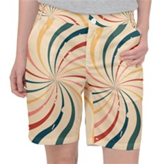 Swirl Star Pattern Texture Old Pocket Shorts by Ravend