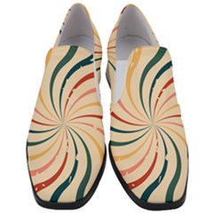 Swirl Star Pattern Texture Old Women Slip On Heel Loafers by Ravend