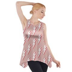 Thunder Flash Abstract Texture Art Side Drop Tank Tunic