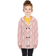 Thunder Flash Abstract Texture Art Kids  Double Breasted Button Coat