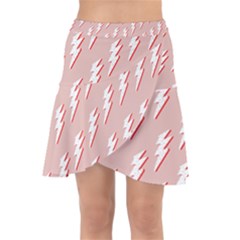 Thunder Flash Abstract Texture Art Wrap Front Skirt