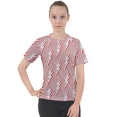 Thunder Flash Abstract Texture Art Women s Sport Raglan Tee