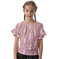 Thunder Flash Abstract Texture Art Kids  Cut Out Flutter Sleeves by Ravend