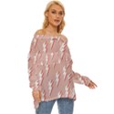 Thunder Flash Abstract Texture Art Off Shoulder Chiffon Pocket Shirt View3