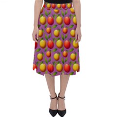 Illustration Fruit Pattern Seamless Classic Midi Skirt by Ravend