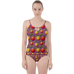 Illustration Fruit Pattern Seamless Cut Out Top Tankini Set by Ravend