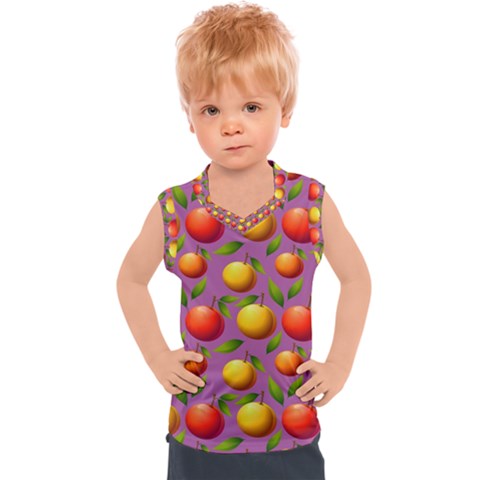 Illustration Fruit Pattern Seamless Kids  Sport Tank Top by Ravend