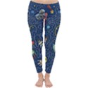 Illustration Cat Space Astronaut Rocket Maze Classic Winter Leggings View1