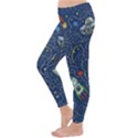 Illustration Cat Space Astronaut Rocket Maze Classic Winter Leggings View2