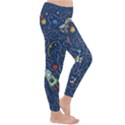 Illustration Cat Space Astronaut Rocket Maze Classic Winter Leggings View3