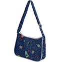 Illustration Cat Space Astronaut Rocket Maze Zip Up Shoulder Bag View2