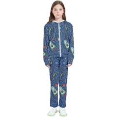 Illustration Cat Space Astronaut Rocket Maze Kids  Tracksuit by Ravend