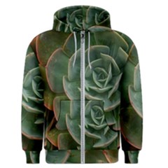 Green Orchid Plant Pattern Men s Zipper Hoodie by Ravend