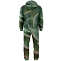 Green Orchid Plant Pattern Hooded Jumpsuit (Men) View2