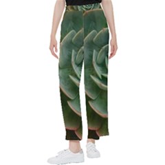 Green Orchid Plant Pattern Women s Pants  by Ravend